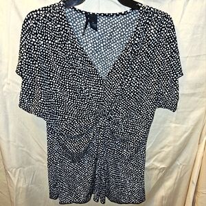 Black and white womens blouse/top